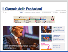 Tablet Screenshot of ilgiornaledellefondazioni.com